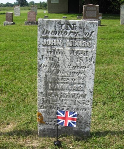 John Munro tombstone