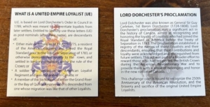 Revolutionary War Coin information card